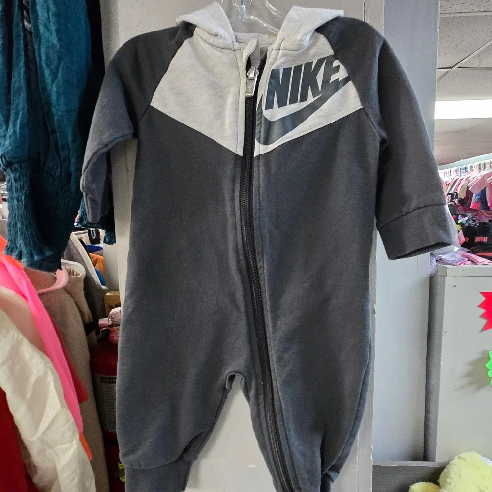 Nike One Piece Hoodie Romper Boys Size 6M